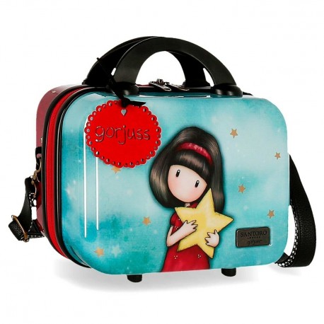 BEAUTY CASE DA VIAGGIO ABS MY STAR GORJUSS SANTORO LONDON ORIGINAL VALIGIA  29X21X15CM CON FASCIA AGGANCIO PER TROLLEY - Parole e Pensieri