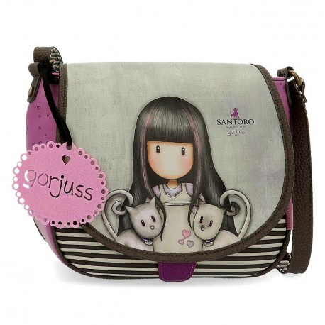 BORSA A TRACOLLA CON PATTINA TALL TAILS MODA GORJUSS SANTORO LONDON ORIGINAL 23X20,5X8,5CM MULTICOLOR 100%PVC