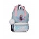 ZAINETTO TRUST YOUR JOURNEY FROZEN DISNEY 23X28X10CM MULTICOLOR TASCA CON ZIP E PALLETTES E PORTACHIAVI 100%POLIES