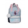 ZAINETTO TRUST YOUR JOURNEY FROZEN DISNEY 23X28X10CM MULTICOLOR TASCA CON ZIP E PALLETTES E PORTACHIAVI 100%POLIES