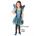 COSTUME CARNEVALE FARFALLA BLU VESTITO CON ALI INCLUSI 7/9 ANNI MARIPOSA INFANTIL 100% POLIESTERE GUIRCA COD.82657