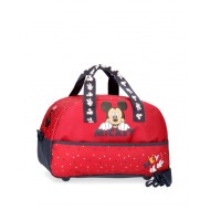 BORSA DA VIAGGIO HAPPY MICKEY DISNEY ORIGINAL 40X23X18CM BORSONE TOPOLIN0 UTILE IN PALESTRA E PISCINA 70%MICROF.30%PVC