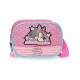 MARSUPIO PINK VIBES MINNIE MOUSE DISNEY ORIGINAL 17X12X6CM 1 ZIP CON APPLICAZIONI PORTACHIAVI INCLUSO