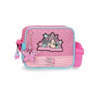 TRACOLLINA PINK VIBES MINNIE MOUSE DISNEY 18X15X5CM MULTICOLOR CON APPLICAZIONI PORTACHIAVI INCLUSO