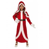 COSTUME BABBO NATALE BIMBA 7/9ANNI VESTITO COMPL.CAPUCCIO CINTURA PER TRAVESTIMENTI E SCENE DI MAMA NOEL NO ACCESSORI