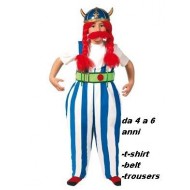 VESTITO CARNEVALE FORZUDO INFANTIL 4/6 ANNI OBELIX