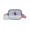 MARSUPIO TRUST YOUR JOURNEY FROZEN DISNEY ORIGINAL 17X12X6CM MULTICOLOR CON PALLETTES E PORTACHIAVI POMPOM INCLUSO