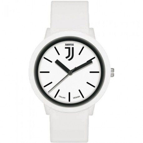 OROLOGIO DA POLSO AL QUARZO FC JUVENTUS NEW GENT QUADRANTE 39MM BIANCO CINTURINO PVC BIANCO PROD.UFFICIALE LOWELL ITALY