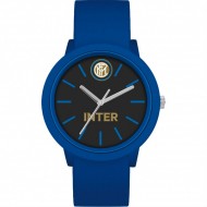 OROLOGIO DA POLSO AL QUARZO FC INTERNAZIONALE NEW GENT QUADRANTE39MM NERO CINTURINO PVC BLU PROD.UFFICIALE LOWELL ITALY