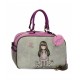 BORSA DA VIAGGIO CON TRACOLLA TALL TAILS GORJUSS SANTORO LONDON ORIGINAL.37X25X15CM ECOPELLE MODA DONNA RAGAZZA 100%PVC