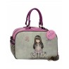 BORSA DA VIAGGIO CON TRACOLLA TALL TAILS GORJUSS SANTORO LONDON ORIGINAL.37X25X15CM ECOPELLE MODA DONNA RAGAZZA 100%PVC