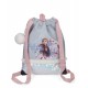SAGGA GYM ZAINETTO TEMPO LIBERO TRUST YOUR JOURNEY FROZEN DISNEY 30X40CM 1 TASCA CON PAILLETTES + PORTACHIAVI POMPOM