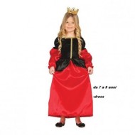 VESTITO CARNEVALE CORTIGIANA MEDIEVALE 7/9 ANNI (CORTESANA MEDIEVAL)