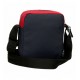 BORSELLO A TRACOLLA UOMO PEPE JEANS LONDON CALVIN BLU E ROSSA 17X21X7CM 2 ZIP TRACOLLINA REGOLABILE NERA 100%POLIEST