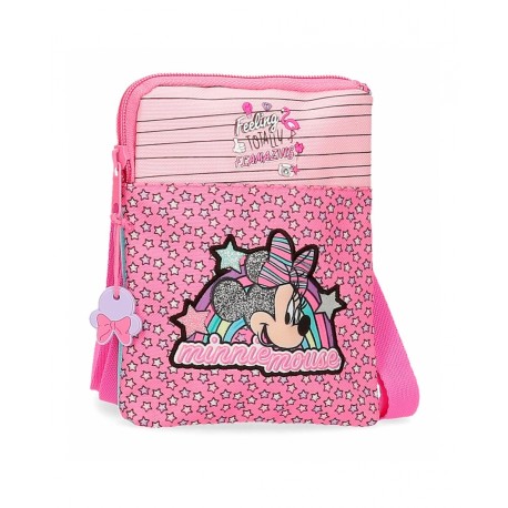 TRACOLLINA PIATTA PINK VIBES MINNIE MOUSE DISNEY 13X16X1,5CM MULTICOLOR CON APPLICAZIONI