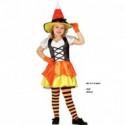 VESTITO CARNEVALE STREGA INFANTIL 3/4 ANNI