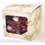 SCATOLA 40 STELLE COCCARDE ADESIVE 19MM COLORE ROSSO METALLIZZATO FIOCCHI STARMETAL ALTA QUALITÀ STAR MADE IN ITALY