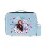 BEAUTY DA VIAGGIO RIGIDO ABS AZZURRO FROZEN TRUST JOUR JOURNEY DISNEY ORIGINAL 29X21X5CM CON FASCIA AGGANCIO AL TROLLEY