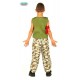 COSTUME CARNEVALE MERCENARIO 7/9 ANNI PANTALONE CINTURE GILET FAZZOL.A TEMA VIDEOGIOCHI SOLDATO BEN SHAFER NO ACCESSORI