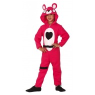 COSTUME CARNEVALE ORSO ROSA 10/12 ANNI TUTA CON CAPUCCIO PER TRAVESTIMENTI E SCENE ATEMA VIDEOGIOCHI FORTNITE NO ACCESS.