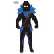 COSTUME CARNEVALE DARK WARRIOR 7/9 ANNI CAMICIA CON CAPUCCIO CITA PANTALONI VIDEOGIOCHI GUERRIERO OSCURO FORTN.NO ACCESS