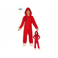 VESTITO RAPINATORE DI BANCA LA CASA DI CARTA 7/9 ANNI COSTUME CARNEVALE TUTA ROSSA CON CAPUCCIO CASA DE PAPEL NO ACCESS