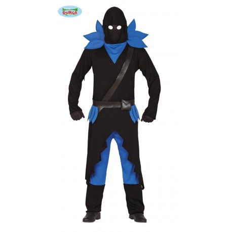 COSTUME CARNEVALE DARK WARRIOR TG.L CAMICIA/CAPUCCIO CINTA PANTALONI VIDEOGIOCHI GUERRIERO OSCURO FORTNIT.NO ACCESSORI