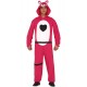 COSTUME CARNEVALE ORSO ROSA UOMO TG.L TUTA CON CAPUCCIO PER TRAVESTIMENTI E SCENE ATEMA VIDEOGIOCHI FORTNITE NO ACCESS.