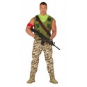 COSTUME CARNEVALE MERCENARIO TG.L PANTALONE CINTURE GILET TRAVESTIMENTI A TEMA VIDEOGIOCHI SOLDATO BEN SHAFER NO ACCESS