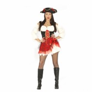 COSTUME CARNEVALE PIRATA DONNA TG.S VESTITO COMPLETO DI CAPPELLO ABITO PIRATESSA SEXY CHARLOTTE CORSARA NO ACCESSORI