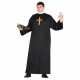 COSTUME DA PRETE/SACERDOTE VESTITO COMPLETO CROCE TONACA E COLLETTO BIANCO TG.L PER TRAVESTIMENTI RELIGIOSI NO ACCESSOR