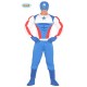 COSTUME SUPEREROE VESTITO TG.52/54E MASCHERA PER TRAVESTIMENTI DI CARNEVALE A TEMA SUPERUOMO CAPITAN AMERICA NO ACCESSOR