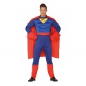 COSTUME CARNEVALE SUPEREROE TG.M VESTITO COMPL.TUTA IMBOTTITA CON MANTELLO PER TRAVESTIMENTI A TEMA SUPERMAN NO ACCESSOR