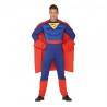 COSTUME CARNEVALE SUPEREROE TG.L VESTITO COMPL.TUTA IMBOTTITA CON MANTELLO PER TRAVESTIMENTI A TEMA SUPERMAN NO ACCESS