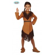 COSTUME BAMBINA INDIANA 10/12 ANNI AMERICA VESTITO E CINTURONE PER TRAVESTIMENTI E SCENE A TEMA FILM WESTERN NO ACCESSOR