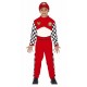 COSTUME CARNEVALE PILOTA BAMBINO 10/12 ANNI VESTITO COMPL.TUTA/CAPPELLO/CINTA AUTOMOBILISMO GARE FORMULA 1 NO ACCESSOR