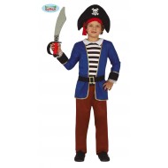 COSTUME BUCANIERE PIRATA DEI SETTE MARI CORSARO CAPITANO VESTITO 3/4 TRAVESTIMENTI DI CARNEVALE JACK SPARROW NO ACCESSOR