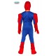 COSTUME CARNEVALE SUPEREROE 5/6 ANNI VESTITO E CAPUCCIO PER TRAVESTIMENTI A TEMA UOMO RAGNO SPIDERMAN NO ACCESSORI