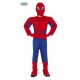 COSTUME CARNEVALE SUPEREROE 3/4 ANNI VESTITO E CAPUCCIO PER TRAVESTIMENTI A TEMA UOMO RAGNO SPIDERMAN NO ACCESSORI