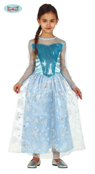 COSTUME CARNEVALE REGINA DELLA NEVE VESTITO BIMBA 3/4 ANNI PER  TRAVESTIMENTI FIABA PRINCIPESSA ELSA FROZEN NO ACCESSORI - Parole e Pensieri