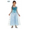 COSTUME CARNEVALE REGINA DELLA NEVE VESTITO BIMBA 7/9 ANNI PER TRAVESTIMENTI FIABA PRINCIPESSA ELSA FROZEN NO ACCESSORI