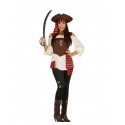 COSTUME PIRATESSA DEI SETTE MARI TG.M 38/40 VESTITO CARNEVALE PIRATA CORSARA CAPPELLO FASCIA CAMICIA.PANTAL. NO ACCESSOR