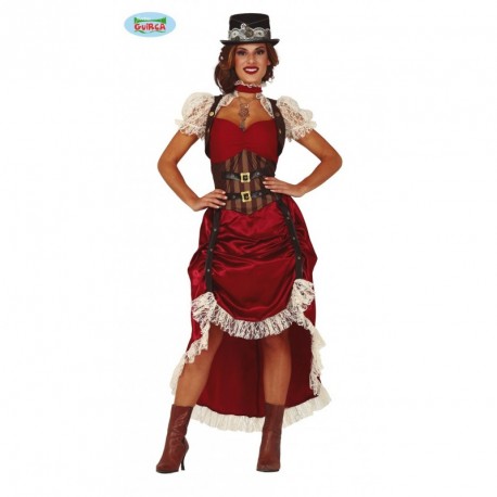 COSTUME STEAMPUNK DONNA TG.L VESTITO GOTICO VITTORIANO FILM FANTASCIENZA ABITO CARNEVALE GOTICA VITTORIANA NO ACCESSORI