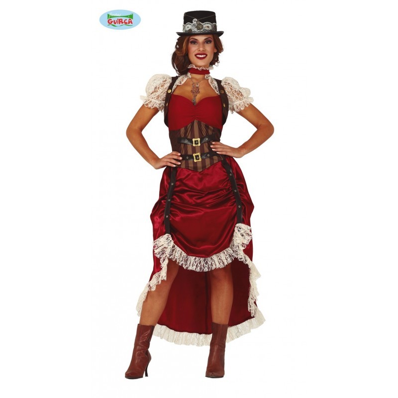 COSTUME STEAMPUNK DONNA TG.L VESTITO GOTICO VITTORIANO FILM FANTASCIENZA  ABITO CARNEVALE GOTICA VITTORIANA NO ACCESSORI - Parole e Pensieri