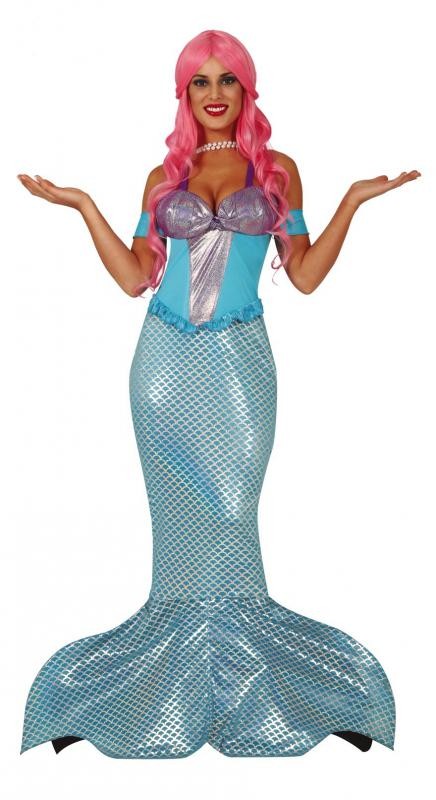 COSTUME CARNEVALE SIRENA ADULTA TAGLIA S 36/38 VESTITO DONNA PESCE PER  TRAVESTIMENTI A TEMA SIRENETTA NO ACCESSORI - Parole e Pensieri