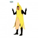 COSTUME UOMO BANANA TG.L52/54 VESTITO PER TRAVESTIMENTI DI CARNEVALE SCENE E SPETTACOLI SCHERZOSI NO ACCESSORI