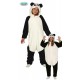 COSTUME CARNEVALE PANDA 10/12ANNI COMPLETO DI TUTA CODA E CAPUCCIO PER TRAVESTIMENTI ANIMALI DELLA GIUNGLA NO ACCESSORI