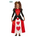 COSTUME CARNEVALE REGINA DI CUORI BAMBINA 10/12 ANNI VESTITO ALICE NEL PAESE DELLE MERAVIGLIE ABITO FIABE NO ACCESSORI