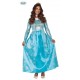 COSTUME CARNEVALE REGINA DELLA NEVE CERCHIET.E VESTITO TG.L PER TRAVESTIMENTI A TEMA PRINCIPESSA ELSA FROZEN NO ACCESSOR