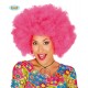 PARRUCCA AFRO EXTRA RICCIA ROSA PER TRAVESTIMENTI DI CARNEVALE A TEMA HIPPIE CLOWN CAPELLI RICCI ROSA NO ACCESSORI